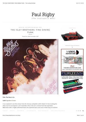 THE ISLEY BROTHERS: FINE DINING FUNK - the Audiophile Man 24.11.17, 14�18