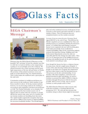 Glass Facts July – September 2011