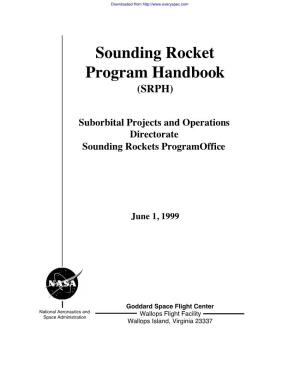 Sounding Rocket Program Handbook (SRPH)
