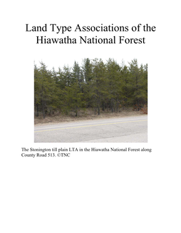 Land Type Associations of the Hiawatha National Forest