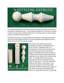 Whittling Exercise Tutoral