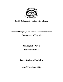 North Maharashtra University, Jalgaon School of Language Studies