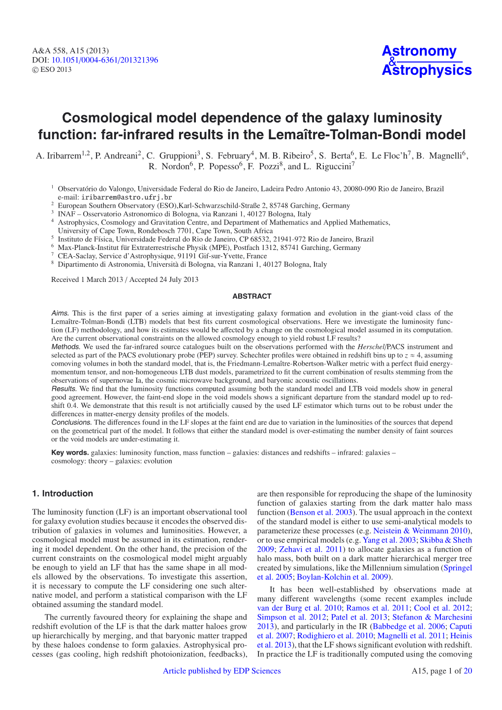 Cosmological Model Dependence of the Galaxy Luminosity Function: Far-Infrared Results in the Lemaître-Tolman-Bondi Model