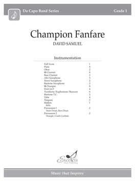 Champion Fanfare DAVID SAMUEL