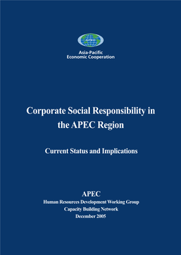 Corporate Social Responsibility in the APEC Region