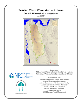 Detrital Wash Watershed – Arizona Rapid Watershed Assessment April 2007