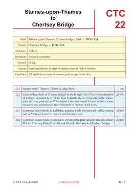 CTC 22 Staines-Upon-Thames to Chertsey Bridge