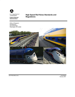 High Speed Rail Noise Standards and Regulations BAA Research Topic FRA-RS-2 6