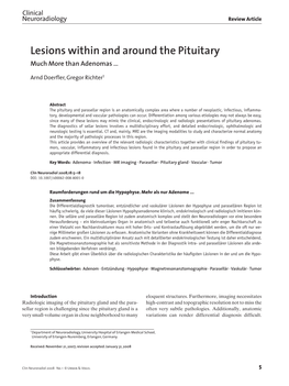 Lesions Within and Around the Pituitary Much More Than Adenomas …