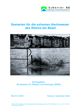 Szenarien Für Die Extremen Hochwasser Des Rheins Bei Basel