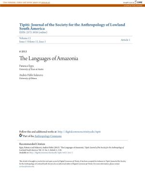 The Languages of Amazonia Patience Epps University of Texas at Austin