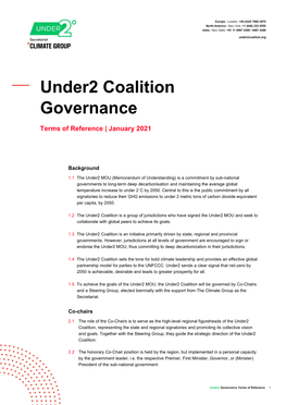 Under2 Coalition Governance
