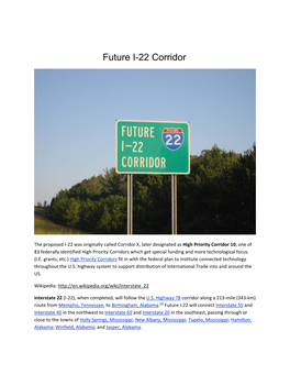 Future I-22 Corridor