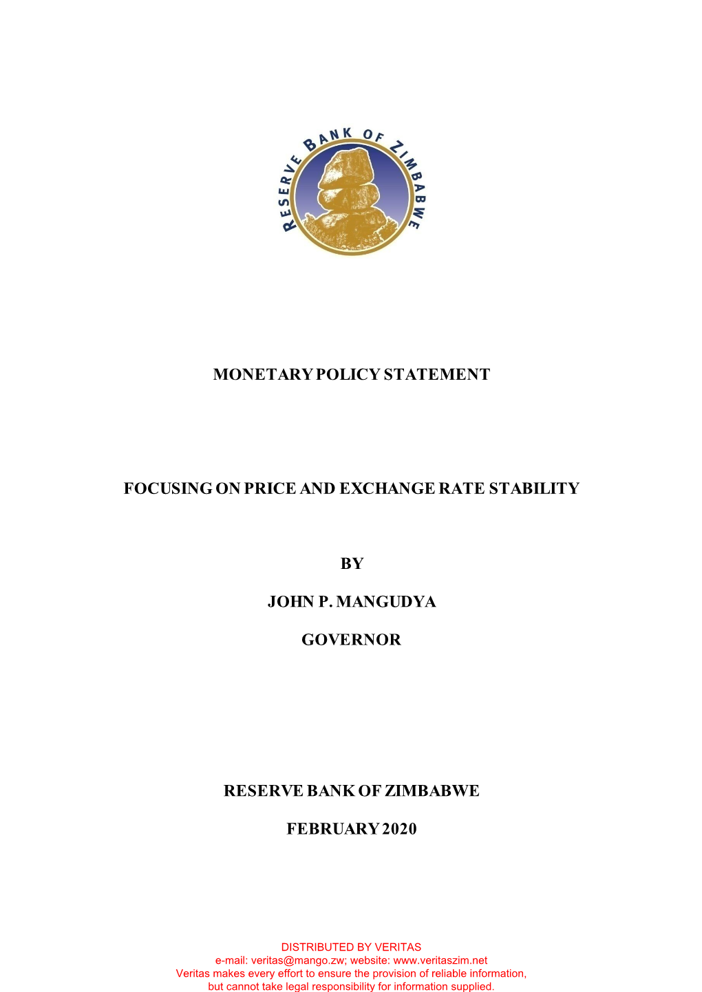 Monetary Policy Statement