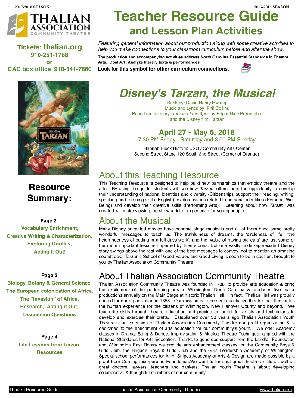 Disney's Tarzan the Musical.Pages