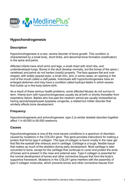 Hypochondrogenesis