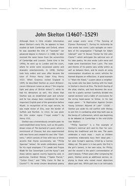 John Skelton (1460?–1529)