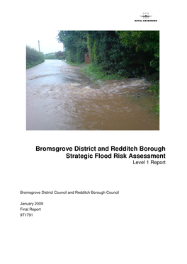 Bromsgrove District and Redditch Borough Strategic Flood Risk Assessment Level 1 Report