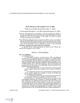 Water Resources Development Act of 1986.Xml