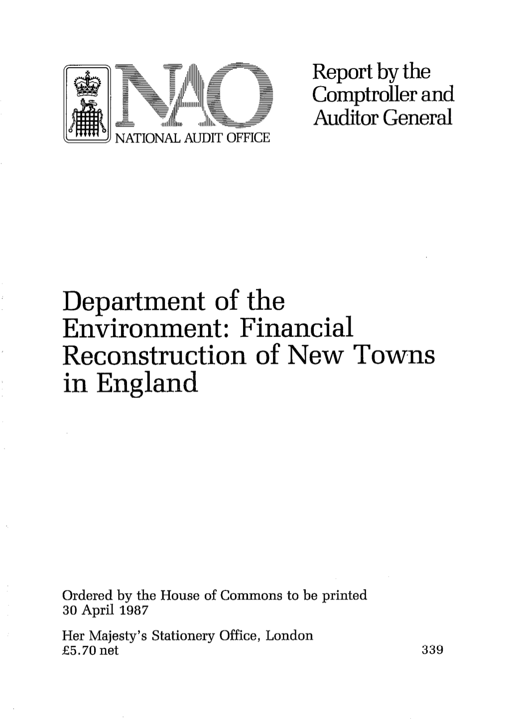 Financial Reconstruction of New Towns in England