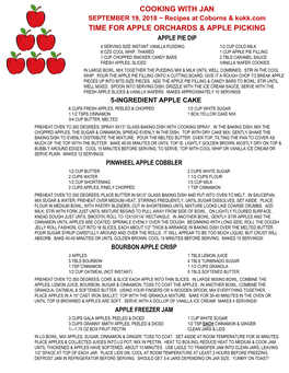 Cooking with Jan Time for Apple Orchards & Apple