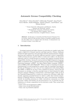 Automatic License Compatibility Checking