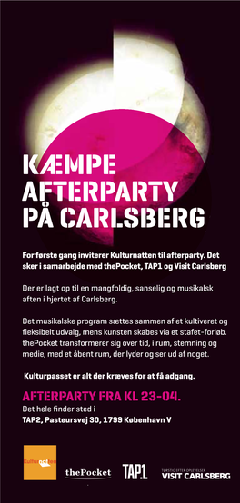 Kæmpe Afterparty På Carlsberg