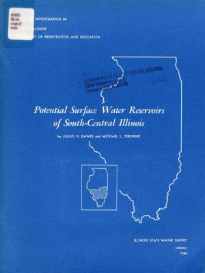 Potential Surface Water Reservoirs of South-Central Illinois