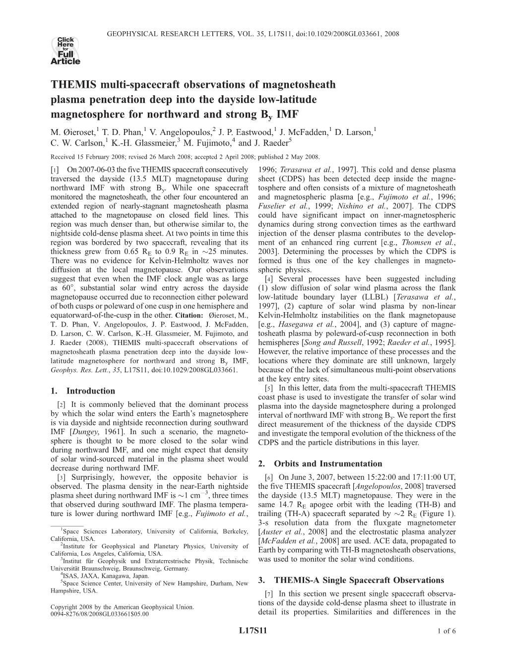 THEMIS Multi-Spacecraft Observations of Magnetosheath Plasma Penetration Deep Into the Dayside Low-Latitude Magnetosphere for Northward and Strong by IMF M