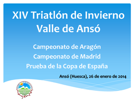 Dossier XIV Triatlón De Invierno Valle De Ansó