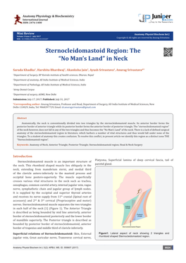 Sternocleidomastoid Region: the “No Man’S Land” in Neck