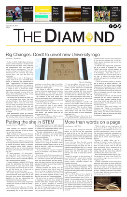 Dordt to Unveil New University Logo More Than Words on a Page Putting