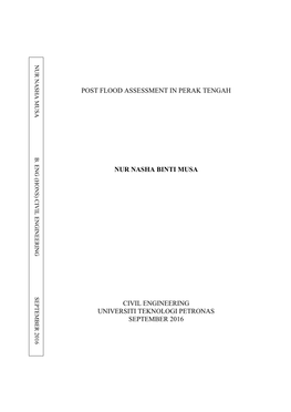 Post Flood Assessment in Perak Tengah Nur Nasha