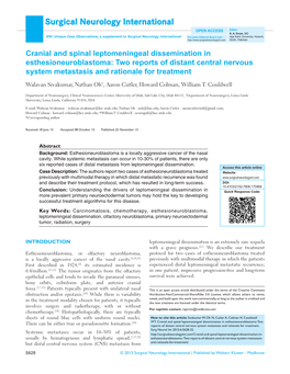 Cranial and Spinal Leptomeningeal Dissemination In