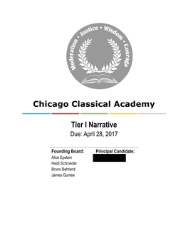 Chicago Classical Academy Tier I Narrative