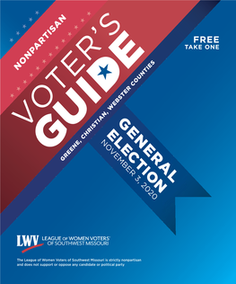 To View Or Download the 2020 LWV Voter's Guide