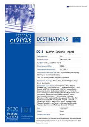 D2.1 SUMP Baseline Report