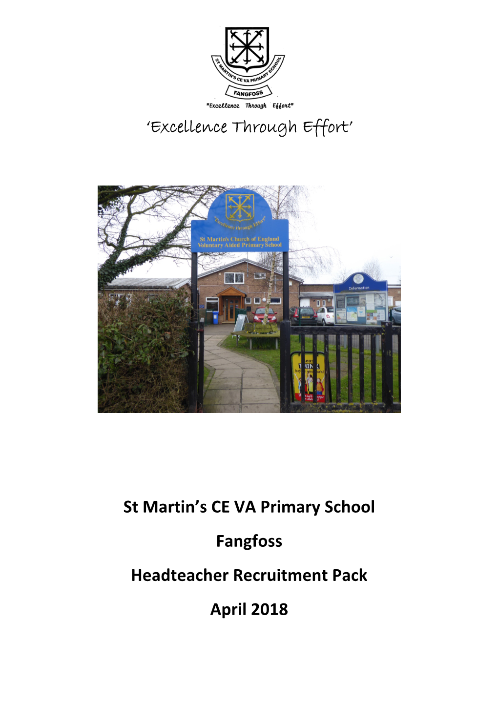 St Martin's CE VA Primary School Fangfoss
