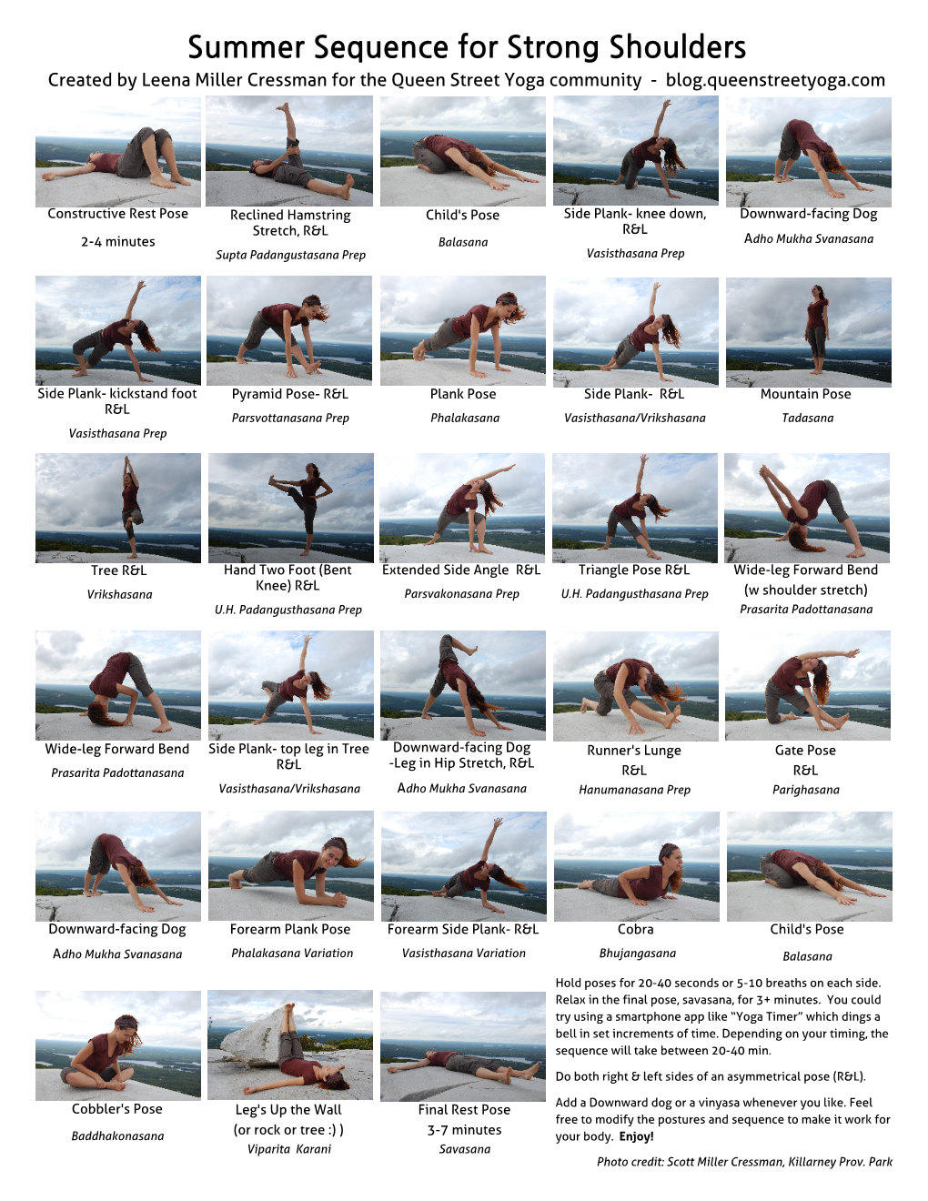 Summer Sequence for Strong Shoulders Created by Leena Miller Cressman for the Queen Street Yoga Community - Blog.Queenstreetyoga.Com