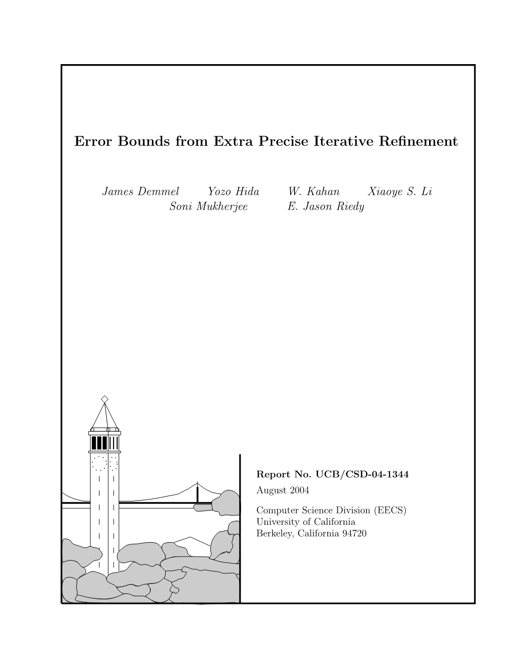 Error Bounds from Extra Precise Iterative Refinement