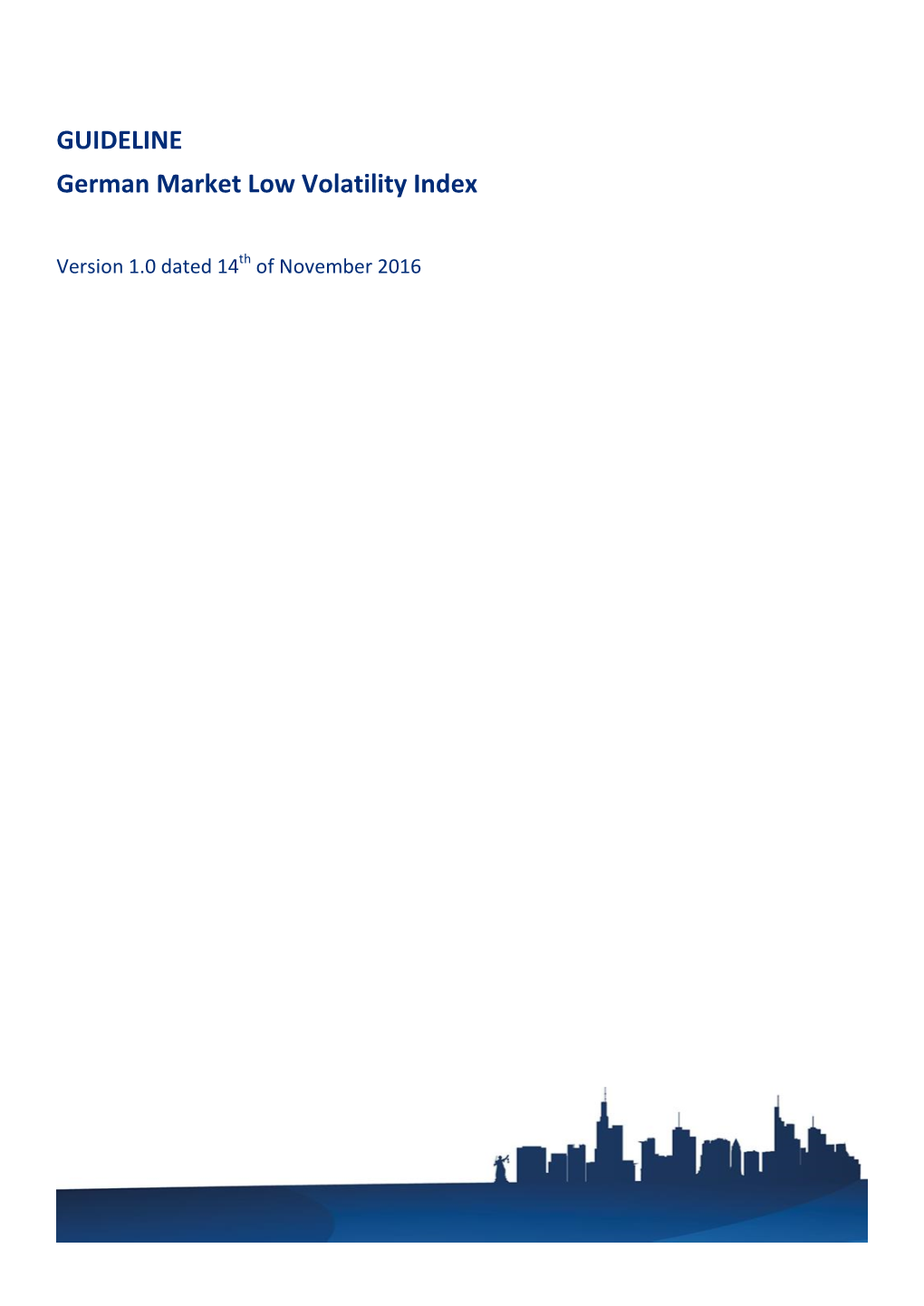 GUIDELINE German Market Low Volatility Index