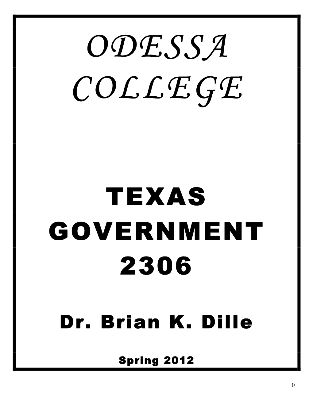 Texas Government 2306