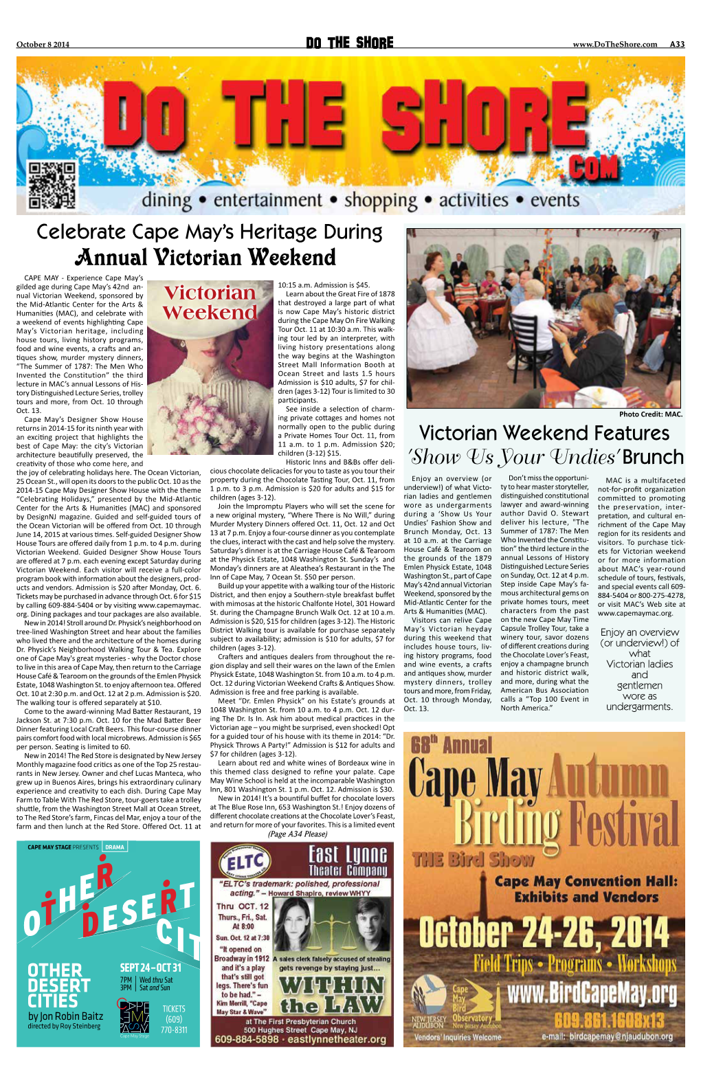 Annual Victorian Weekend CAPE MAY - Experience Cape May’S Gilded Age During Cape May’S 42Nd An- 10:15 A.M
