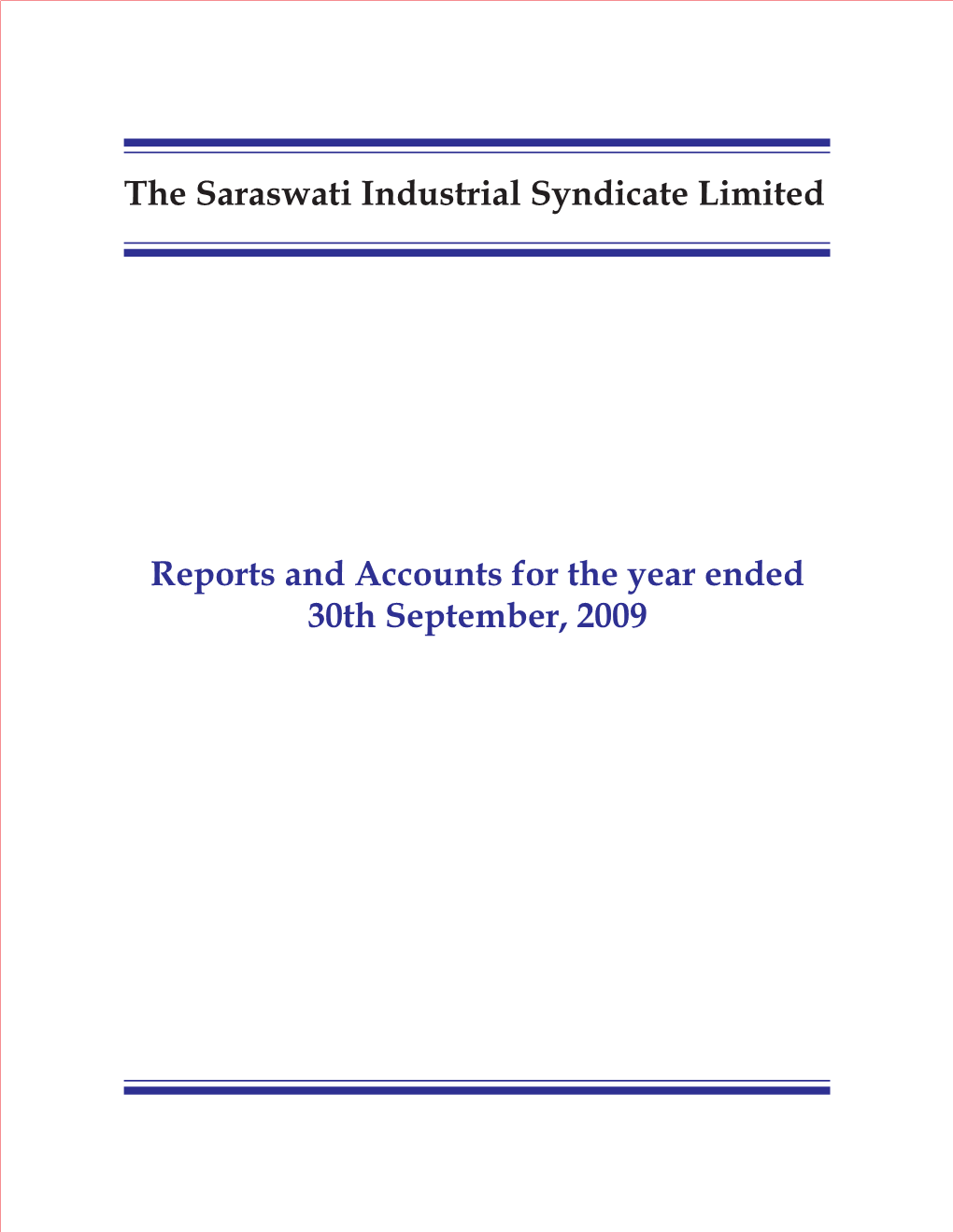 The Saraswati Industrial Syndicate Limited
