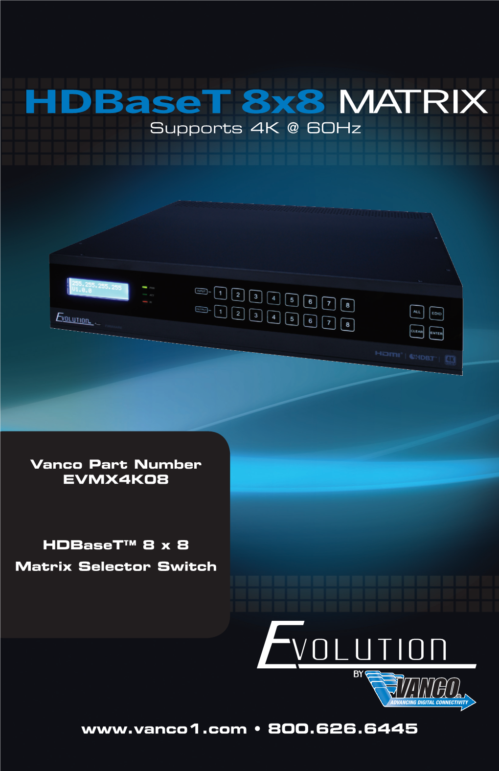 Hdbaset 8X8 M a T R I