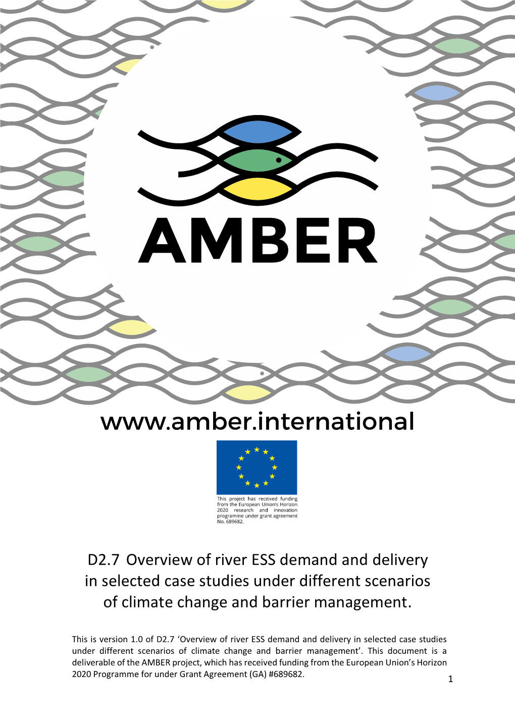 D2.7 Overview of River ESS Demand and Delivery in Selected Case