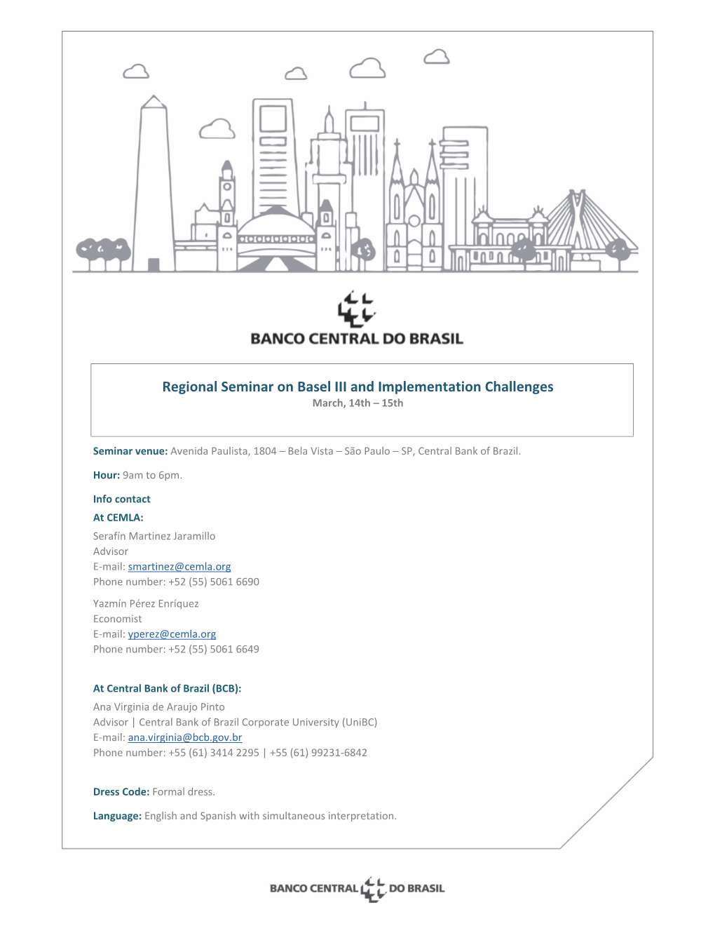 Regional Seminar on Basel III and Implementation Challenges March, 14Th – 15Th