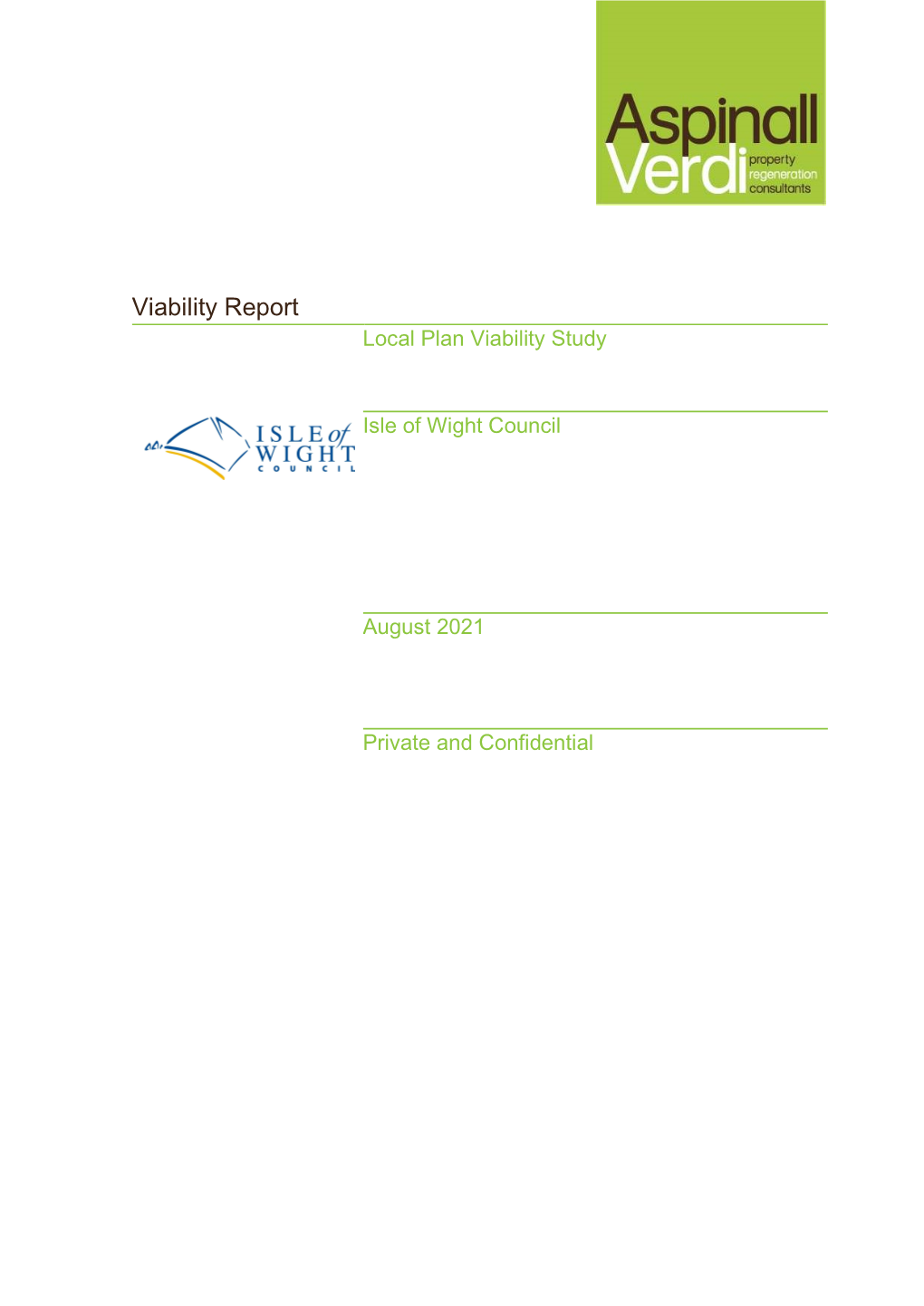Viability Report Local Plan Viability Study