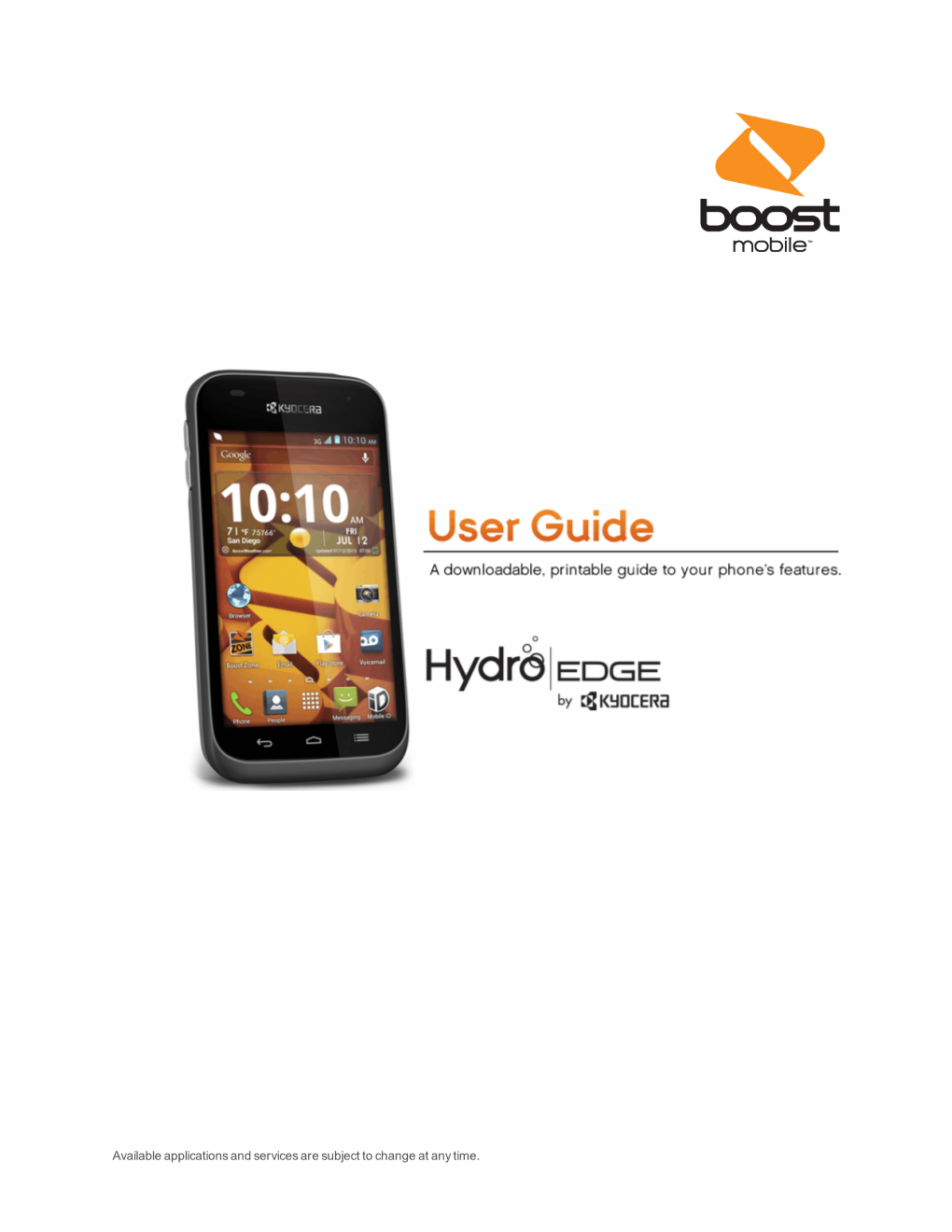 Kyocera Hydro Edge User Guide