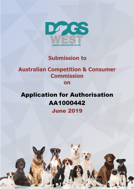 Application for Authorisation AA1000442 June 2019